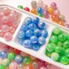 Wholesale 16mm UV Plated Cat Eye Resin Beads for DIY Phone Chain Keychain Jewelry Accessory Craft Supply
