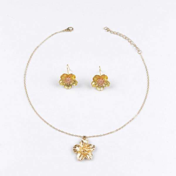oly-147b307ba9298a0ddc004081450e47a9 Wholesale Trendy Simple Flower Pendant Necklace Zinc Alloy Collarbone Chain Fashion Accessory Boutique Resale Gift