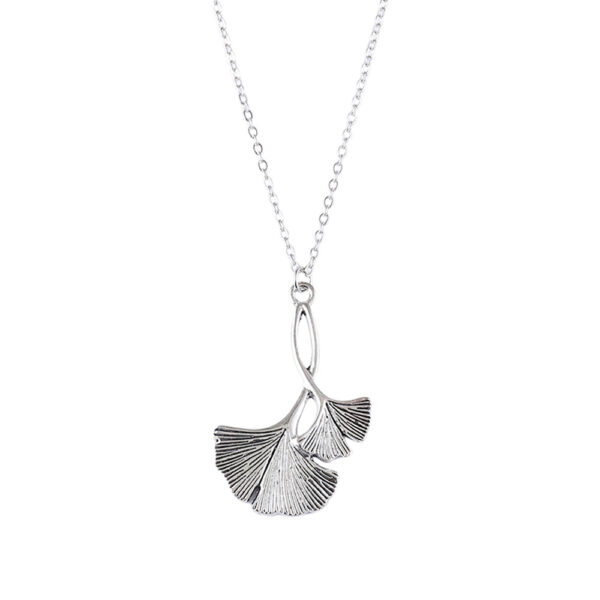 oly-148277e1a3393d961c37247daa81e42e Wholesale Zinc Alloy Retro Ginkgo Leaf Pendant Earrings Necklace Set Trendy Jewelry Accessory For Everyday Wear