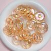 Wholesale UV Plated Acrylic Donut Beads Hand Painted High Gloss Loose Beads for DIY Phone Straps Bag Charms
