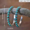 Wholesale Alloy Electroplated Turquoise Large Hoop Earrings For Women Trendy Party Jewelry