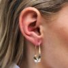 Wholesale Retro Geometric Hoop Earrings Spiral Polished Alloy Party Wear Jewelry Accessory