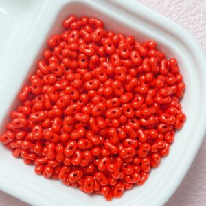 15-Red / The size is about 4*6.5mm, the aperture is about 1.2mm