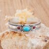 oly-151d18c664f8c37e82240f6f33e672cc Wholesale Retro Bohemian Turquoise Open Bangle Bracelet Silver Electroplated Metal Gift For Women