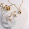 oly-152787a85d8d089ac0bd599af73988a2 Wholesale Modern Electroplating Copper Strawberry Pendant Necklace And Earrings Set For Everyday Wear Boutique Jewelry Gift