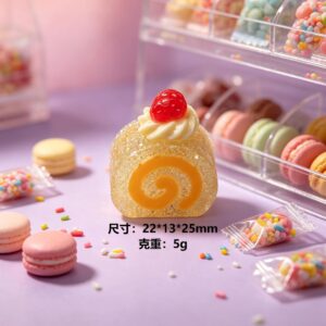 Glitter swiss roll-yellow