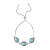 oly-15640162f95da0f1f3ff0f291c799951 Wholesale Zinc Alloy Turquoise Oval Adjustable Bracelet Ethnic Ancient Silver Jewelry Accessory For Women Everyday Wear Gift