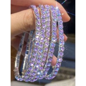 Sl-1005-1 row silver plated purple