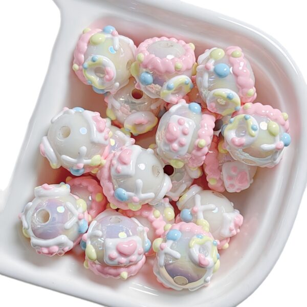 oly-15bd5067ac975ac8d00cfa9a29ce8533 Wholesale Hand Painted Acrylic Loose Beads DIY Jewelry Making Supplies Trendy Fashion Accessory Gift Boutique Resale
