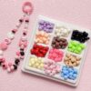 oly-15fa4f8d83e1ec60c0649ae2165965aa Wholesale Dopamine Color Acrylic Beads 6mm Rice White Baking Paint for DIY Phone Charms, Keychains, and Car Hanging