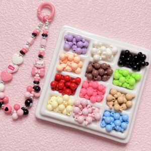 oly-15fa4f8d83e1ec60c0649ae2165965aa Wholesale Dopamine Color Acrylic Beads 6mm Rice White Baking Paint for DIY Phone Charms, Keychains, and Car Hanging