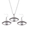 oly-167d93bbec149197d5a7b233b708eb54 Wholesale Evil Eye Zircon Earring And Necklace Set Zinc Alloy Chic Jewelry Accessory For Women Gift