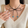 oly-16d475588a911fd0461e09e616d9933d Wholesale Trendy Turquoise Pendant Necklace Geometric Charm Choker Party Jewelry Accessory