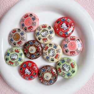 07-randomly mixed colors / Size is about 27mm, hole diameter is about 3mm