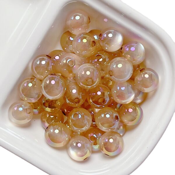 oly-1701714d4d0e36e02d2599f00e235e24 Wholesale Jelly Cat Eye Acrylic Loose Beads 8mm Light Green UV Plated Trendy DIY Phone Chain Jewelry Accessory