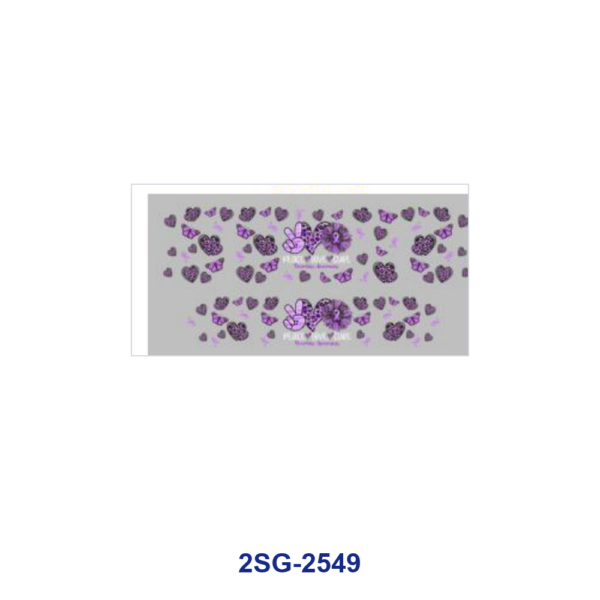 Wholesale 8pcs Leopard Print Peace Hand Heart Sunflower Print 3oz Cup Stickers Wrap OLY Exclusive
