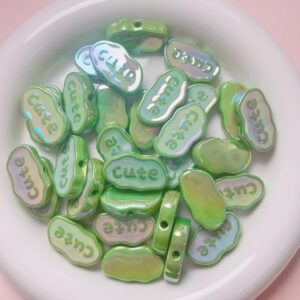 08-Green / Size is about 15 * 26mm, aperture is about 2.8mm