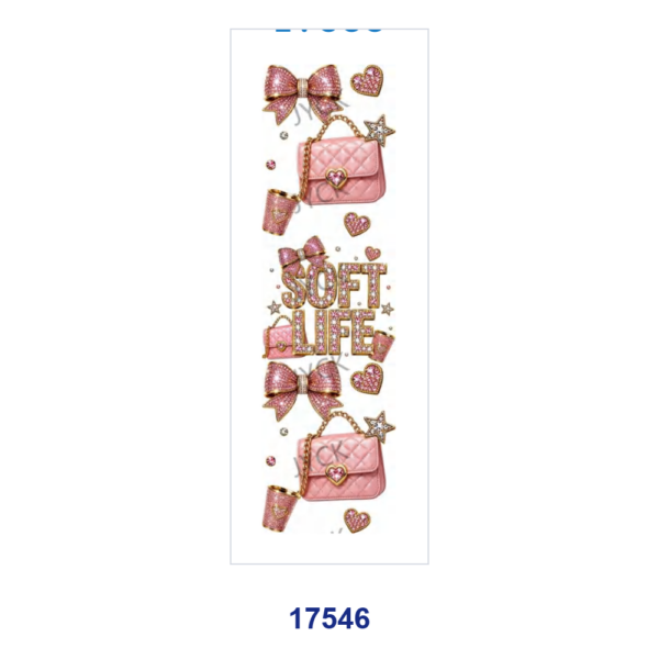 Wholesale 2/8/16pcs Coquette Bow Pink Rhinestone Girl Style Pen and Bookmark Stickers UV DTF Wraps