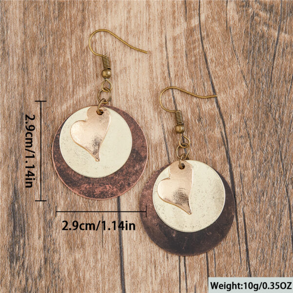oly-1818d1a8abf2061d46e62709ffb9118d Wholesale Retro Bohemian Multi Layer Heart Pendant Earrings Alloy Jewelry Accessory Trendy Gift For Women