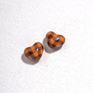 21-black check orange / See pictures for size (sold by the piece)