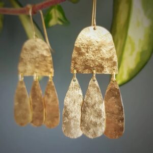 Wholesale Retro Hammered Alloy Drop Earrings Fashion Jewelry For Party Boutique Gift