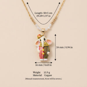 Gold elephant necklace