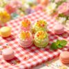 Wholesale Pink Resin Fruit Birthday Cake Figurine DIY Craft Accessory Decorative Gift Boutique Resale