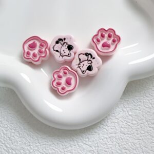 10-light pink / Size is about 20mm, hole diameter is about 4mm