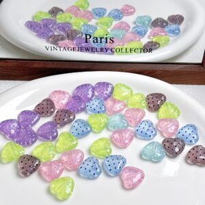 oly-195603fcf89dde3258a4e4ec18113721 Wholesale Acrylic Glow Heart Beads Light Green, DIY Phone Strap Keychain Charms, Chic Boutique Resale Accessory