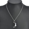 oly-195b8ea7eaa5a8f1e59b848365016df5 Wholesale Black And White Cat Couple Jewelry Set Necklace Brooch Earrings Zinc Alloy Electroplated Trendy Gift For Cat Lovers
