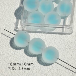 03-lake blue / Size is about 12mm, hole diameter is about 2.9mm (sold by the piece)