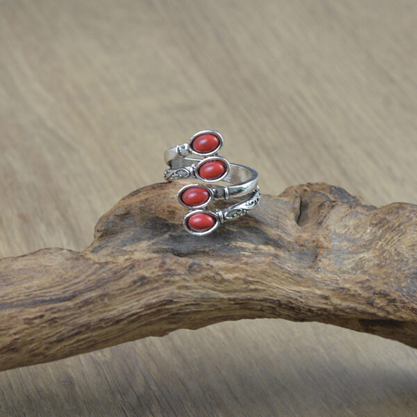 oly-197fd7568b7419a0ffb9b9aa9c21da71 Wholesale Vintage Ethnic Adjustable Ring Geometric Design Antique Silver Finish Unisex Fashion Jewelry Accessory For Boutique Resale