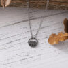 Wholesale Trendy Hollow Pine Tree Mountain Pendant Necklace Ancient Silver Zinc Alloy Jewelry Accessory For Boutique Resale