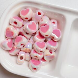 05-Pink / The size is about 12*15mm, the aperture is about 3.5mm