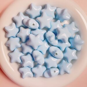 08-light blue / The size is about 22 * 23mm, and the aperture is about 2.8mm