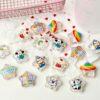 oly-19bcf442d58333d4ef57c9ba476b0d1c Wholesale Cute Puppy Rainbow Star Printed Acrylic Loose Beads for DIY Phone Charm Jewelry Making Bag Charm Resale Accessory