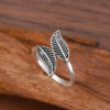 oly-19bdf7228af503b008e9e673df6122c0 Wholesale Vintage Ginkgo Leaf Star Moon Adjustable Ring Zinc Alloy Unisex Jewelry Accessory For Gift And Boutique Resale