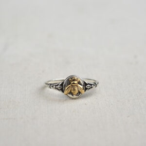 Wholesale Distressed Alloy Electroplated Vintage Bohemian Two Tone Honey Ring Women S Fashion Jewelry Gift