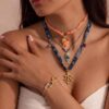 oly-1a069cab2f8510fb64b9a9e4c6108199 Wholesale Summer Beach Starfish Pearl Heart Pendant Necklace Colorful Rope Chain Stainless Steel Jewelry Accessory