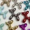 Wholesale Trendy Acrylic Balloon Dog Pendant Metallic Red for DIY Car Keychain Jewelry Making