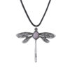oly-1a5d02cd245d3996f6a9aaf36746cf39 Wholesale Vintage Dragonfly Pendant Necklace With Moonstone Antique Silver Finish Stylish Jewelry Accessory