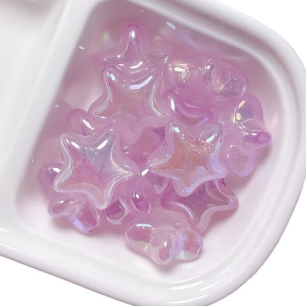 oly-1acf40f5b1779e36c06757158e4f6627 Wholesale Glow in the Dark Orange Star Acrylic Beads 22mm UV Coated Electroplated for DIY Phone Chain Keychain Jewelry Making