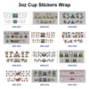oly-1b39e151337509f61fcb91ca14798594 Wholesale 8pcs Game Character Bee Floral Pattern 3oz Cup Stickers Wrap OLY Exclusive
