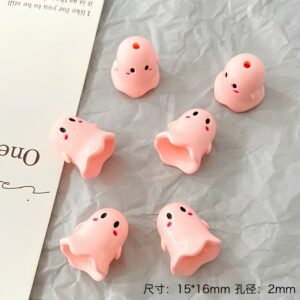 07-light pink / The size is about 15*16mm, the hole diameter is about 2mm (sold by piece)