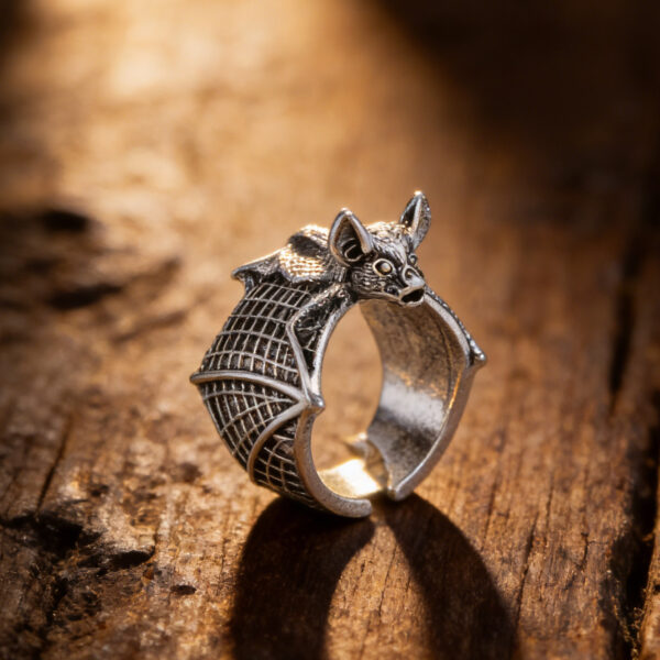 oly-1b75c17923dd1ae59c4aa11d68f53d8e Wholesale Vintage Dark Bat Adjustable Ring Antique Silver Zinc Alloy Unisex Jewelry Accessory Boutique Resale