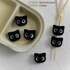 02-black green eyes / See picture for size (sold by piece)
