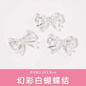 12-colorful White bow