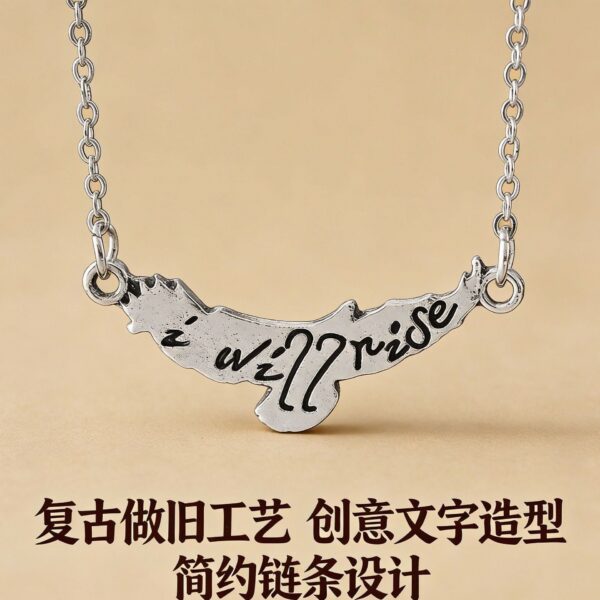 oly-1ba32637ee238a07fb42419547417130 Wholesale Vintage Punk Eagle Letter Pendant Necklace Zinc Alloy Fashion Accessory For Everyday Layering