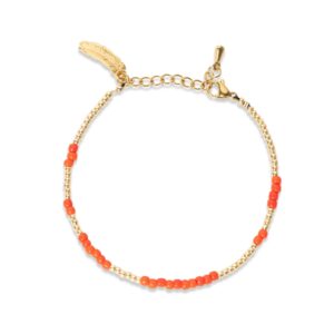 Orange beaded bracelet