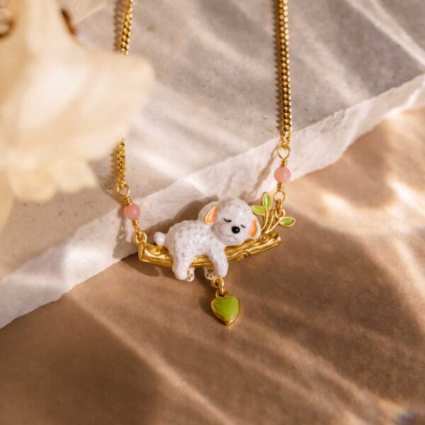 oly-1bed4505d3943af4f5114c7ca07fb00b Wholesale Stylish Animal Series Pendant Necklace Copper Electroplated Cute Fox Cat Rabbit Dog Jewelry Gift